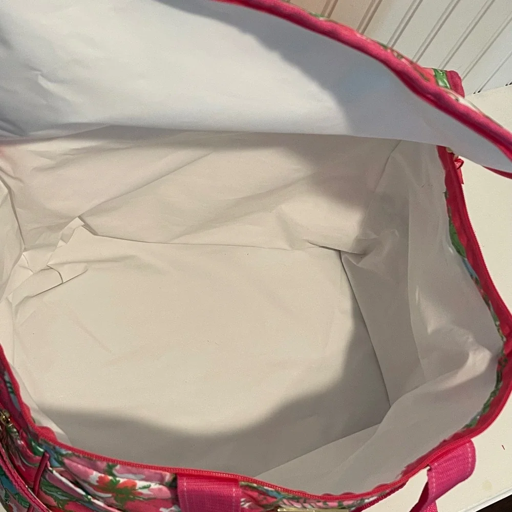 Lilly Pulitzer Beach Cooler Bag Womens OS Pink‎ Floral Preppy Tropical Insulated
